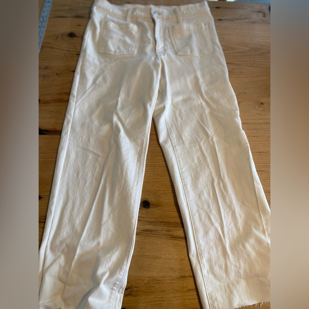 Madewell High Waisted Off-White Straight Leg Denim Jeans‎ Pants Women’s 30” Pre